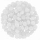 Czech 2-hole Cabochon beads 6mm Chalk White